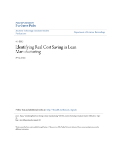 Identifying Real Cost Saving in Lean Manufacturing - Purdue e-Pubs