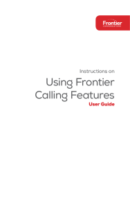 Instructions on Using Frontier Calling Features