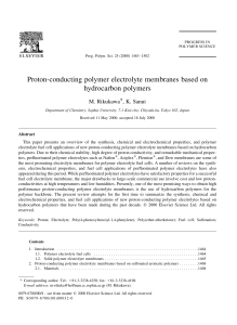 Proton-conducting polymer electrolyte membranes based on