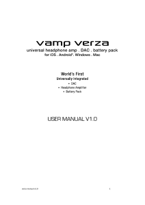 VAmp Verza manual - V-Moda