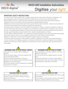 D443-LED Installation Instructions