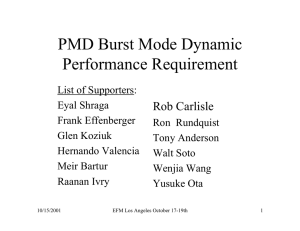 PMD Burst Mode Dynamic Performance Requirement