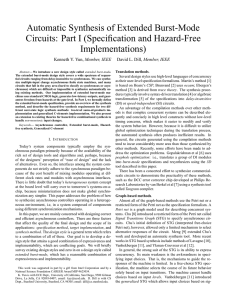 Automatic Synthesis of Extended Burst-Mode Circuits