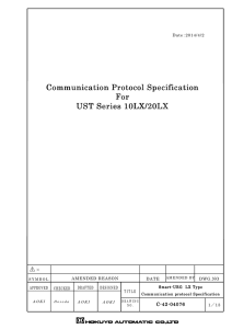 Communication Protocol Specification For UST Series 10LX/20LX
