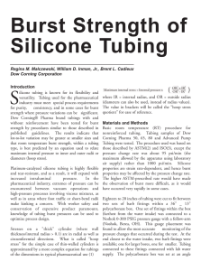Burst Strength of Silicone Tubing