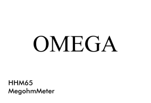 MegOhm Meter - OMEGA Engineering