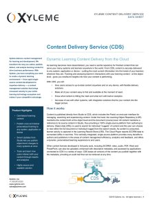 Content Delivery Service (CDS)