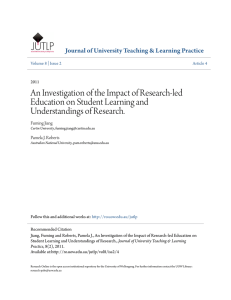 An Investigation of the Impact of Research