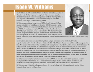 Isaac W. Williams - SC African American History Calendar