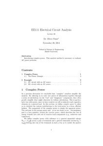 EE111 Electrical Circuit Analysis