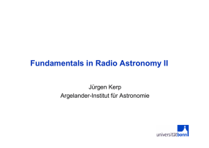 Fundamentals in Radio Astronomy II