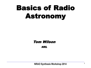 Basics of Radio Astronomy