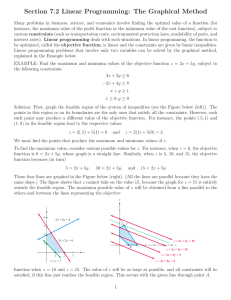 Section 7.2 Linear Programming: The Graphical Method