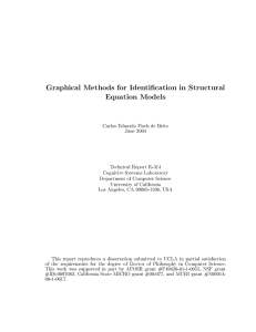 Graphical Methods for Identi cation in Structural Equation Models