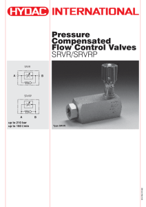 HYDAC Pressure Compensated Flow Control Valves SRVR/SRVRP