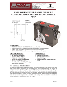 high volume full range pressure compensating variable flow control