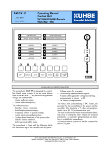 TA92IX1-E Operating Manual Control Unit for Island mode Gensets