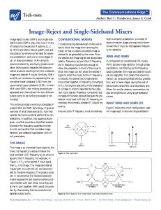 Image-Reject and Single-Sideband Mixers