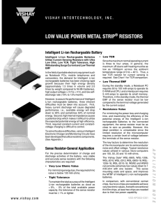 low value power metal strip resistors