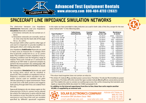 spacecraft line impedance simulation networks