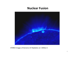 Lecture 14: Nuclear Fusion