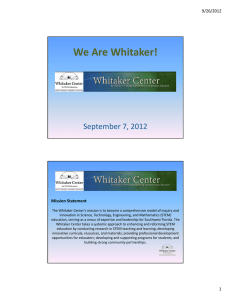 We Are Whitaker!