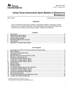 Using Texas Instruments SPICE Models in Electronics Workbench