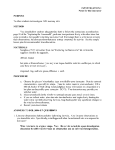 INVESTIGATION 1 Notes for the Instructor PURPOSE To allow