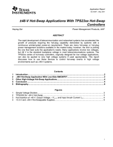 "+48V/-48V Hot-Swap Applications with TPS23xx Hot