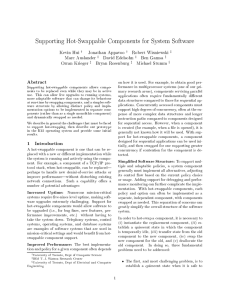 Supporting Hot-Swappable Components for System
