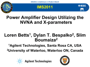 Power Amplifier Design Utilizing the NVNA and X