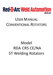 Model RDA CR5 CE/NA 5T Welding Rotators - Red-D-Arc