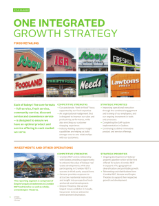 ONE INTEGRATED GROWTH STRATEGY