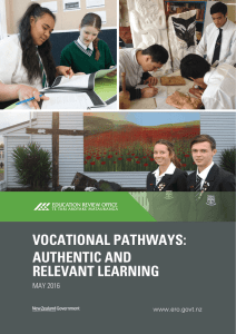 vocational pathways: authentic and relevant learning