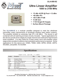 ULA-808-82 - MicroWave Technology, Inc.