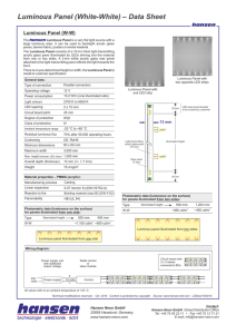 Luminous Panel (White-White) – Data Sheet