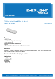 SMD Side View LEDs (0.6mm) EAPL3812BA0
