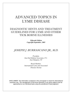 advanced topics in lyme disease - BFLRC