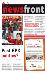 Nepal`s politics and power without GPK is much closer than many think