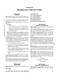 welding and other hot work