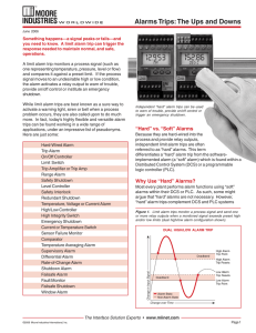 Alarms Trips: The Ups and Downs