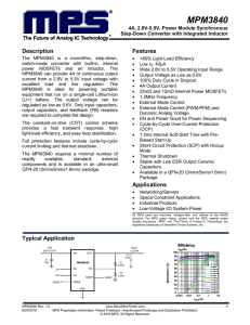 MPM3840 - Monolithic Power System