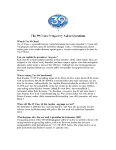 The 39 Clues Frequently Asked Questions