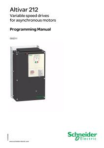 Schneider Altivar 212 Programming Manual