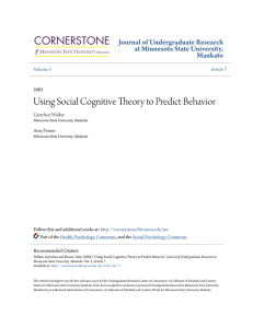 Using Social Cognitive Theory to Predict Behavior
