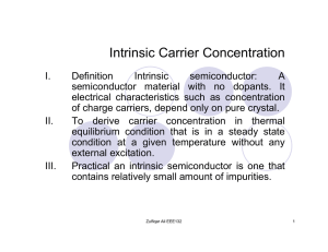 Intrinsic Carrier Concentration