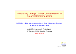 Controlling Charge Carrier Concentration in Organic Semiconductors