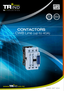 CONTACTORS – CWB Line (up to 40A)