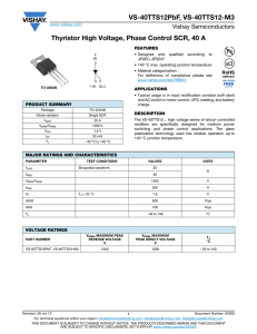 VS-40TTS12PbF, VS-40TTS12-M3 Thyristor High Voltage, Phase