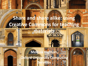 Share and share alike: using Creative Commons